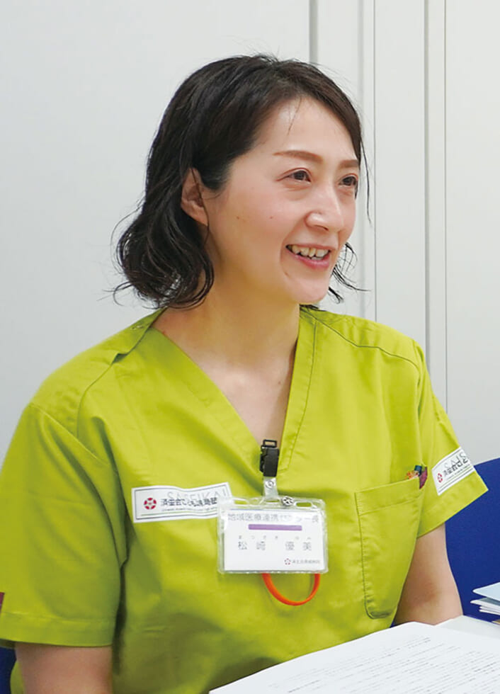 プロジェクトリーダーを務める長崎病院地域医療連携センター長・松崎優美さん（連携士）